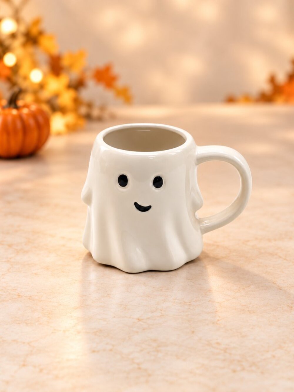 Cute Halloween Ghost Mug Ceramic Coffee Cup | Spooky Fall Decor Halloween.